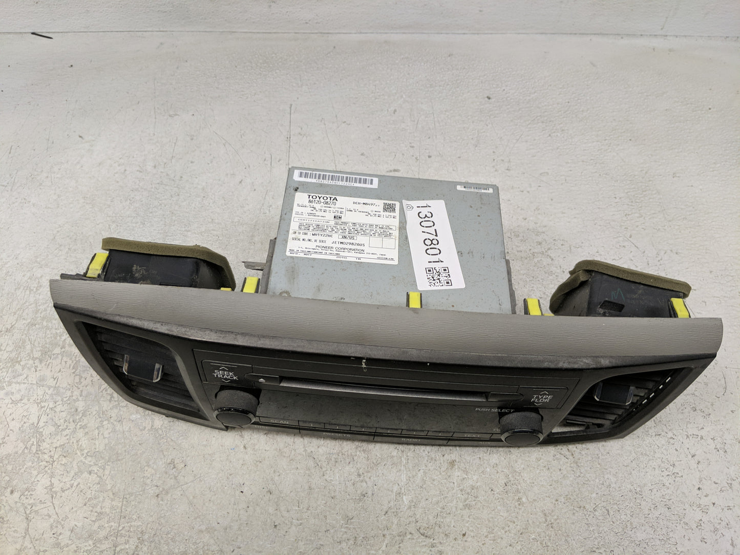 2011-2014 Toyota Sienna Radio AM FM Cd Player Receiver Replacement P/N:86120-08270 28330 5ZA1A Fits Fits 2011 2012 2013 2014