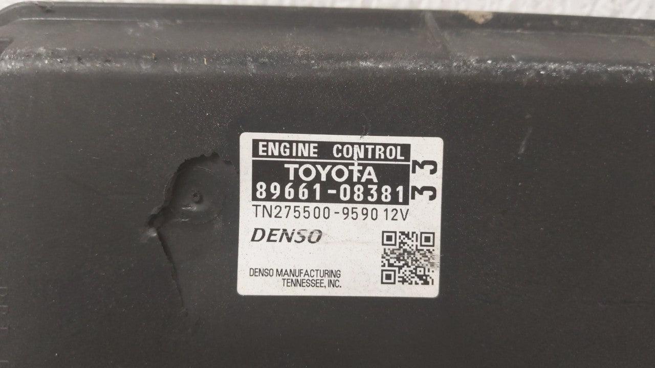 2013-2014 Toyota Sienna PCM Engine Control Computer ECU ECM PCU OEM P/N:89661-08381 Fits Fits 2013 2014 OEM Used Auto Parts 