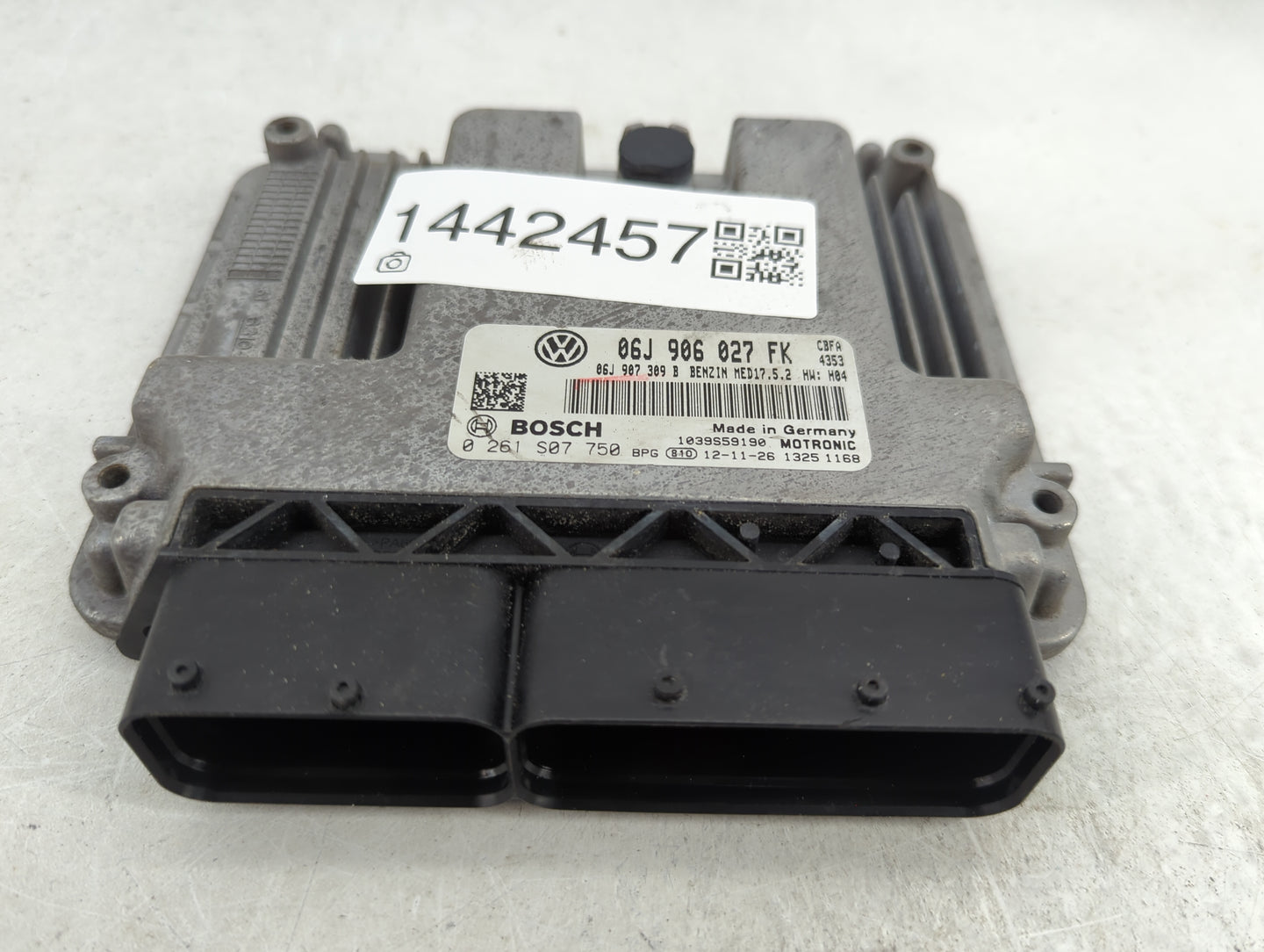 2012-2014 Volkswagen Beetle PCM Engine Control Computer ECU ECM PCU OEM P/N:06J906027FK 0261S07750 Fits Fits 2012 2013 2014 