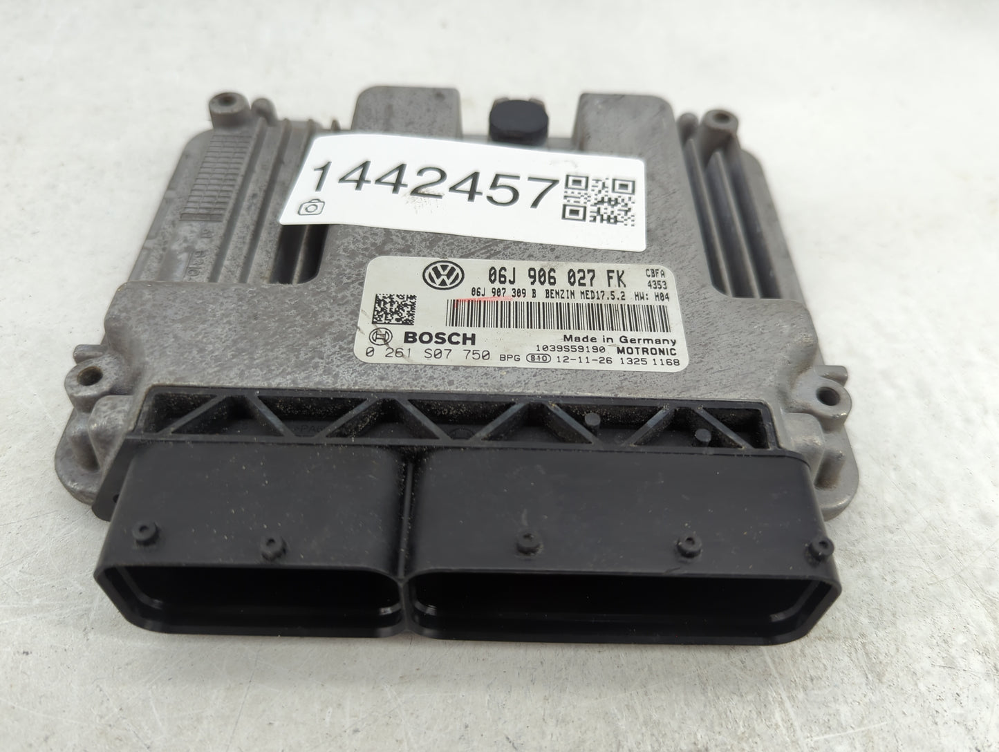 2012-2014 Volkswagen Beetle PCM Engine Control Computer ECU ECM PCU OEM P/N:06J906027FK 0261S07750 Fits Fits 2012 2013 2014 