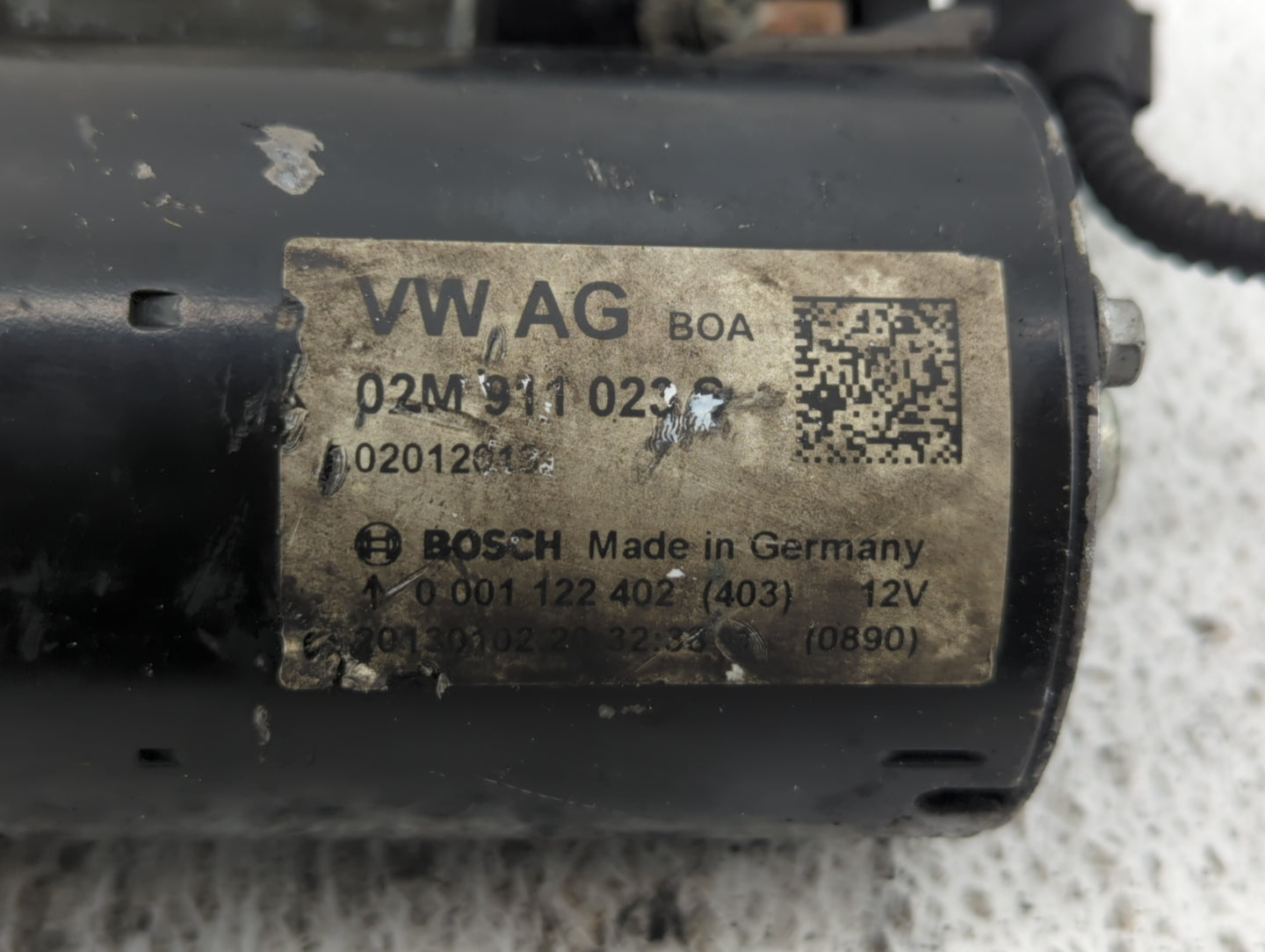 2006-2014 Volkswagen Beetle Car Starter Motor Solenoid OEM P/N:02M 911 023 S Fits OEM Used Auto Parts - Oemusedautoparts1.co