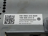 2012-2017 Volkswagen Cc Radio AM FM Cd Player Receiver Replacement P/N:1K0 035 274 D VW RNS 315 NAR Fits OEM Used Auto Parts