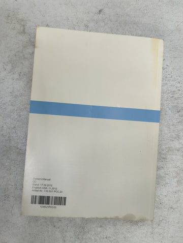 2013 Volkswagen Cc Owners Manual Book Guide P/N:133.5U1.PCC.23 1335U1PCC23 OEM Used Auto Parts
