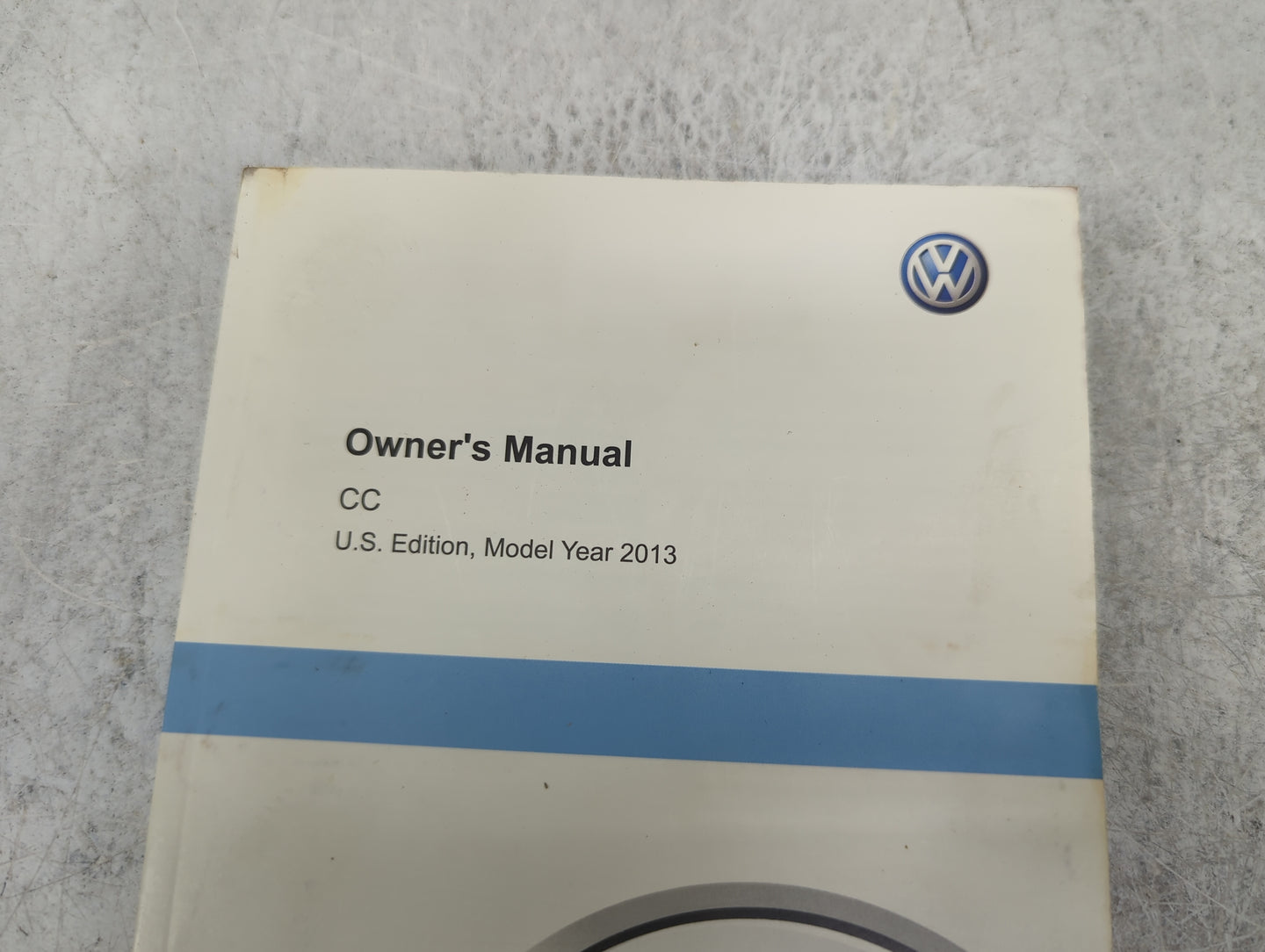2013 Volkswagen Cc Owners Manual Book Guide P/N:133.5U1.PCC.23 1335U1PCC23 OEM Used Auto Parts - Oemusedautoparts1.com