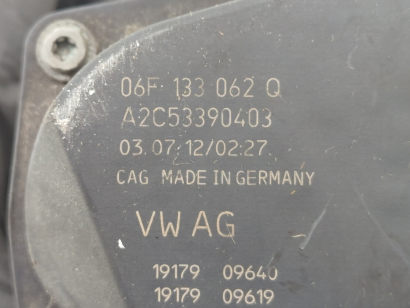 2009-2017 Volkswagen Cc Throttle Body P/N:06F 133 062 G 06F 133 062 Q Fits OEM Used Auto Parts - Oemusedautoparts1.com