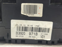 2013 Volkswagen Cc Instrument Cluster Speedometer Gauges P/N:3C8920 971B Fits OEM Used Auto Parts - Oemusedautoparts1.com