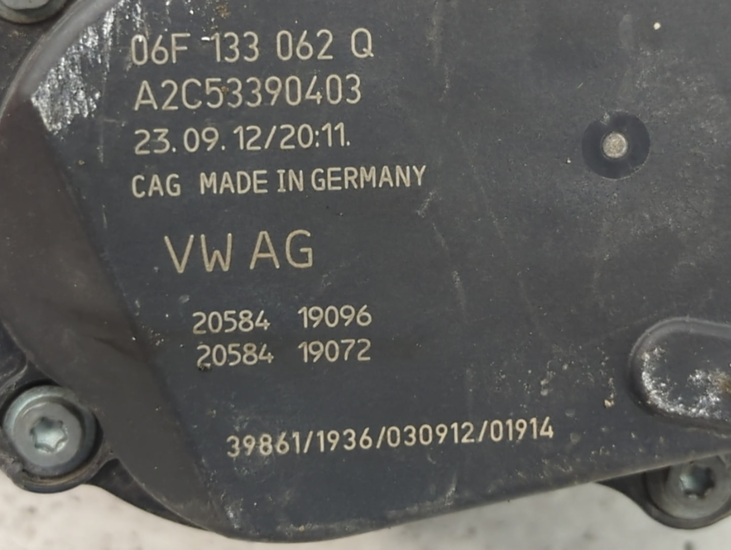 2009-2017 Volkswagen Cc Throttle Body P/N:06F 133 062 Q Fits OEM Used Auto Parts - Oemusedautoparts1.com