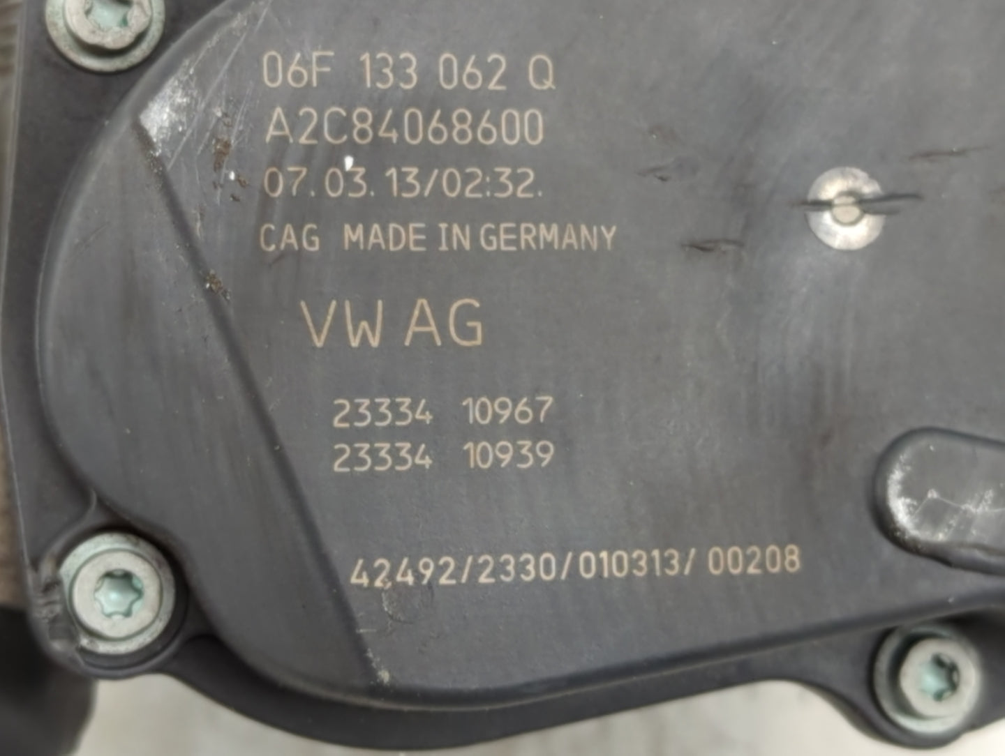 2009-2017 Volkswagen Cc Throttle Body P/N:A2C84068600 06F 133 062 Q Fits OEM Used Auto Parts - Oemusedautoparts1.com