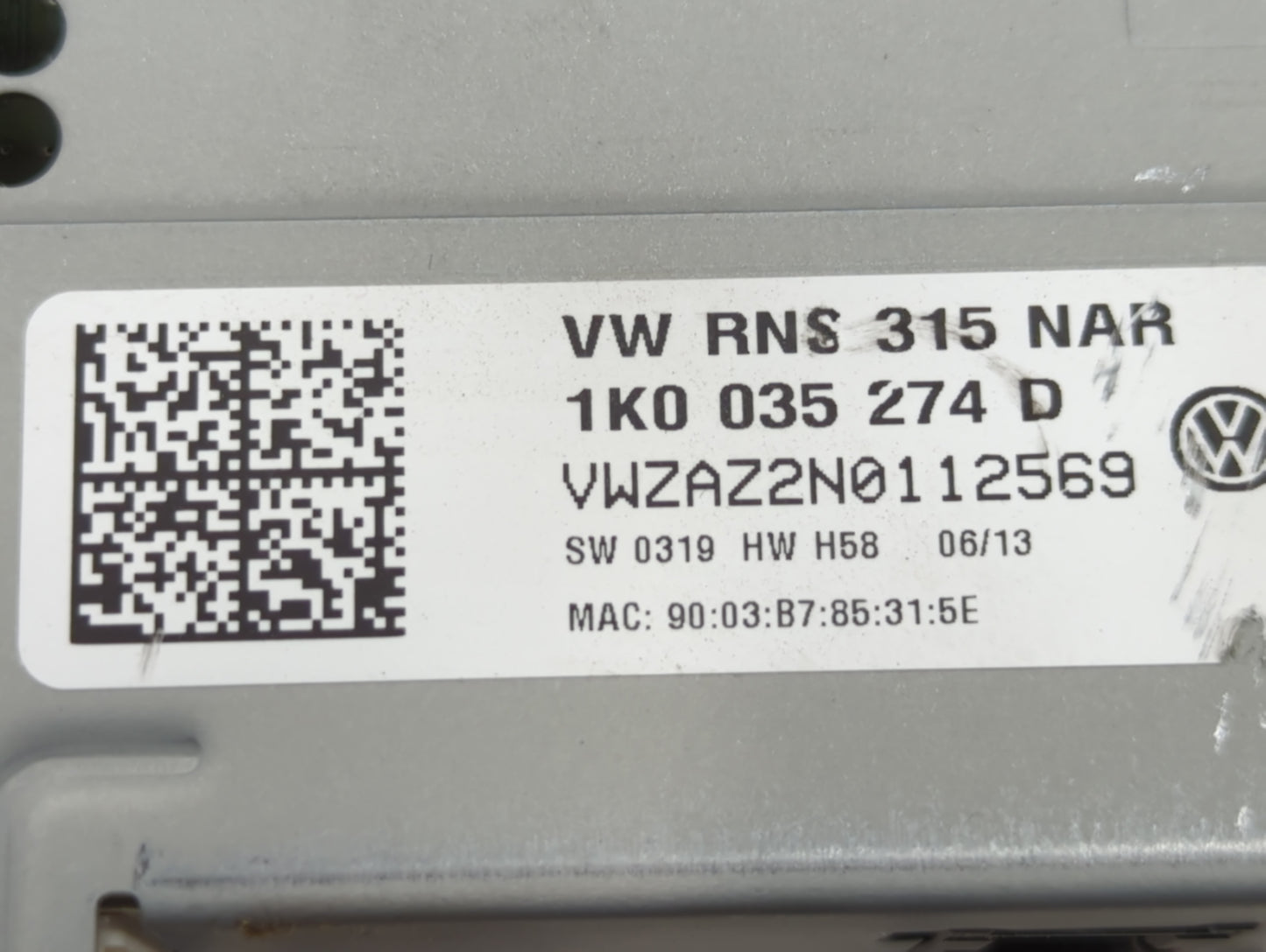 2012-2017 Volkswagen Cc Radio AM FM Cd Player Receiver Replacement P/N:1K0 035 274 D Fits Fits 2012 2013 2014 2015 2016 2017