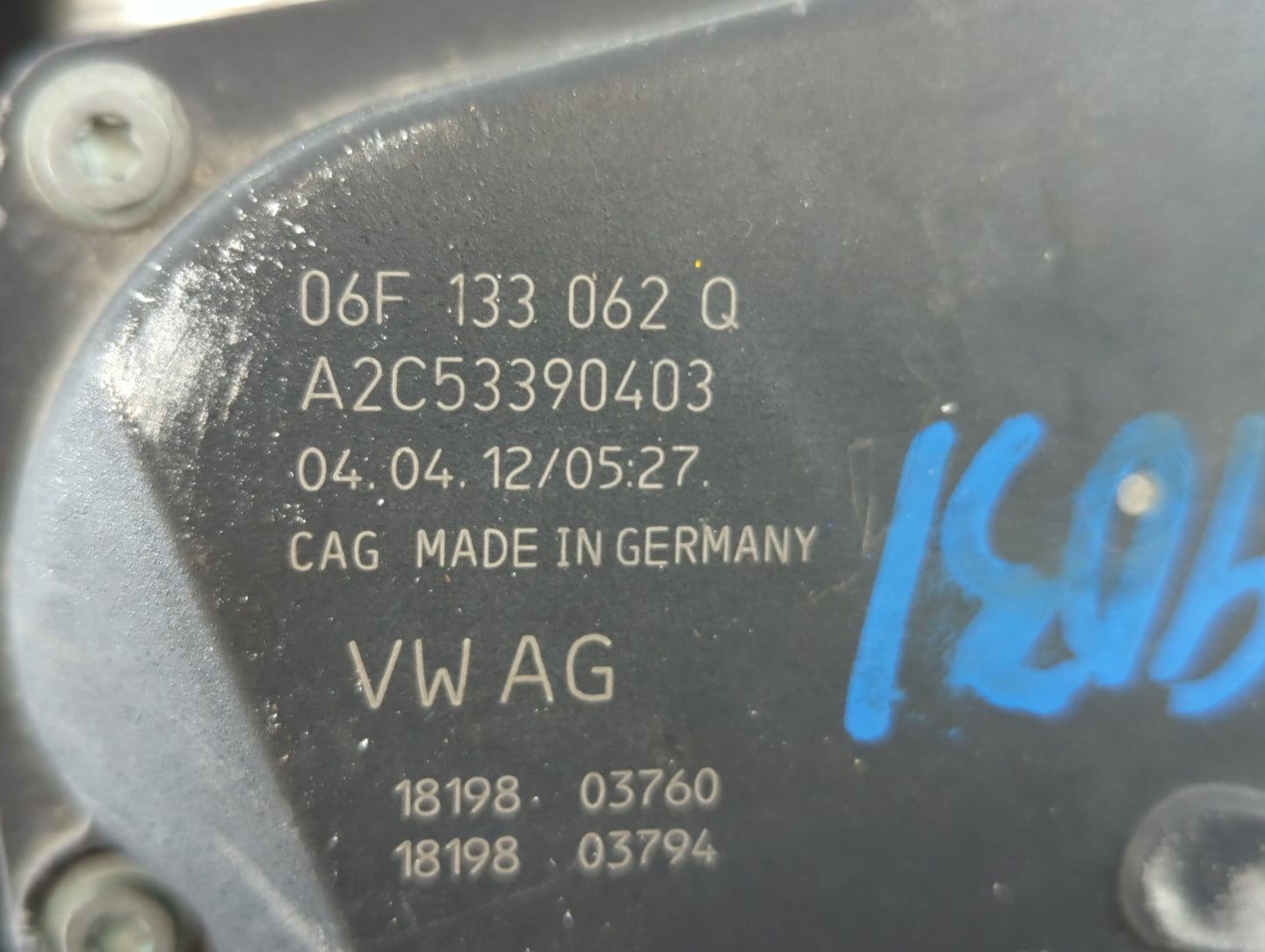 2009-2017 Volkswagen Cc Throttle Body P/N:A2C53390403 06F 133 062 Q Fits OEM Used Auto Parts - Oemusedautoparts1.com