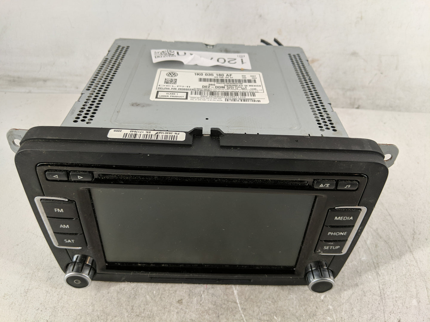 2013 Volkswagen Gli Radio AM FM Cd Player Receiver Replacement P/N:1K0 035 180 AF Fits Fits 2012 2014 2015 2016 2017 OEM Use