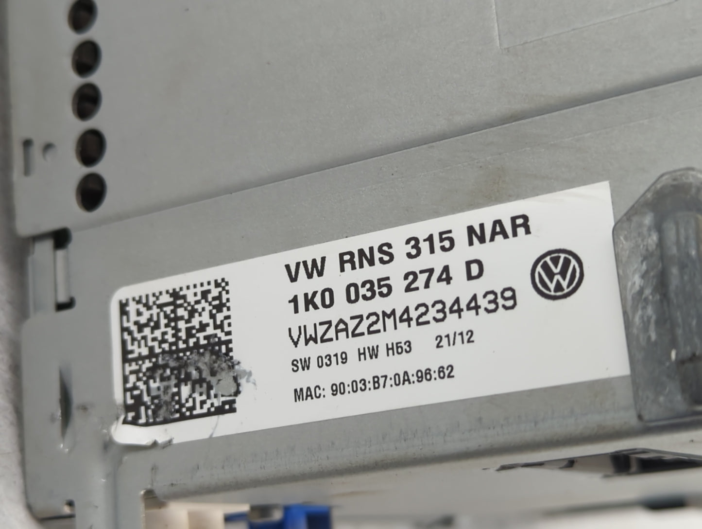 2012-2016 Volkswagen Golf Radio AM FM Cd Player Receiver Replacement P/N:1K0 035 274 D Fits Fits 2012 2013 2014 2015 2016 20