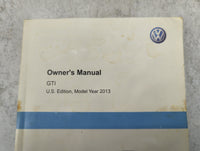 2013 Volkswagen Gti Owners Manual Book Guide P/N:132.5U1.GT6.23 1325U1GT623 OEM Used Auto Parts - Oemusedautoparts1.com