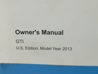 2013 Volkswagen Gti Owners Manual Book Guide P/N:1315U1GT623 OEM Used Auto Parts - Oemusedautoparts1.com