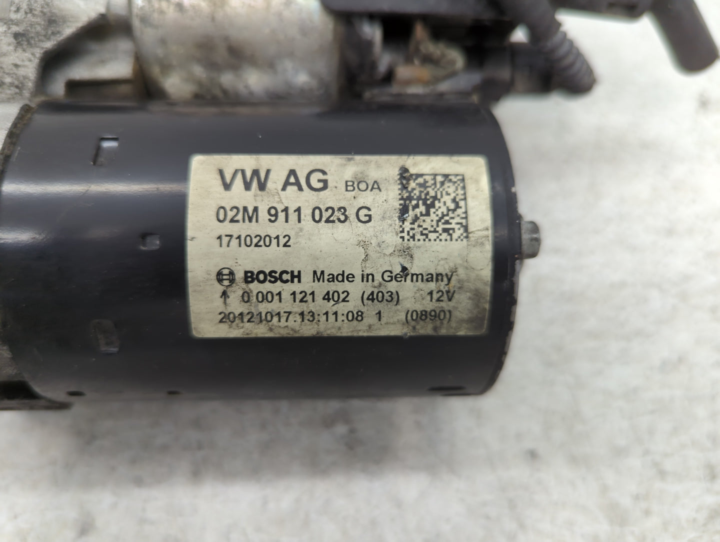 2012-2016 Volkswagen Jetta Car Starter Motor Solenoid OEM P/N:02M 911 023 G Fits Fits 2012 2013 2014 2015 2016 2018 OEM Used