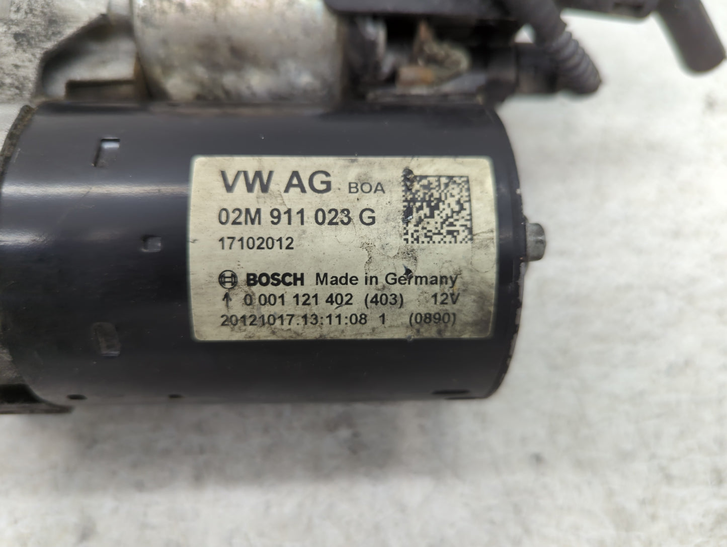 2012-2016 Volkswagen Jetta Car Starter Motor Solenoid OEM P/N:02M 911 023 G Fits Fits 2012 2013 2014 2015 2016 2018 OEM Used