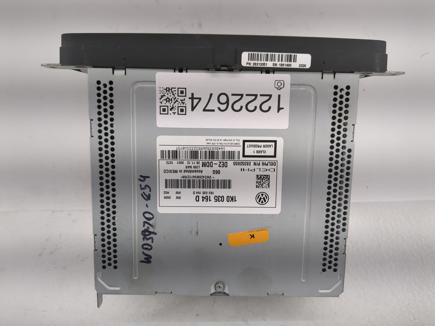 2011-2014 Volkswagen Jetta Radio AM FM Cd Player Receiver Replacement P/N:1K0 035 164 D Fits Fits 2011 2012 2013 2014 2015 2