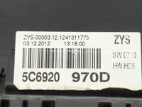 2013 Volkswagen Jetta Instrument Cluster Speedometer Gauges P/N:5C6920 Fits OEM Used Auto Parts - Oemusedautoparts1.com
