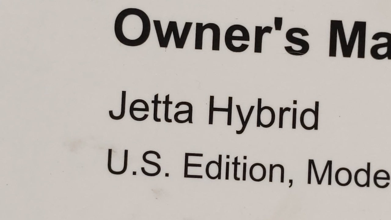 2013 Volkswagen Jetta Owners Manual Book Guide OEM Used Auto Parts - Oemusedautoparts1.com
