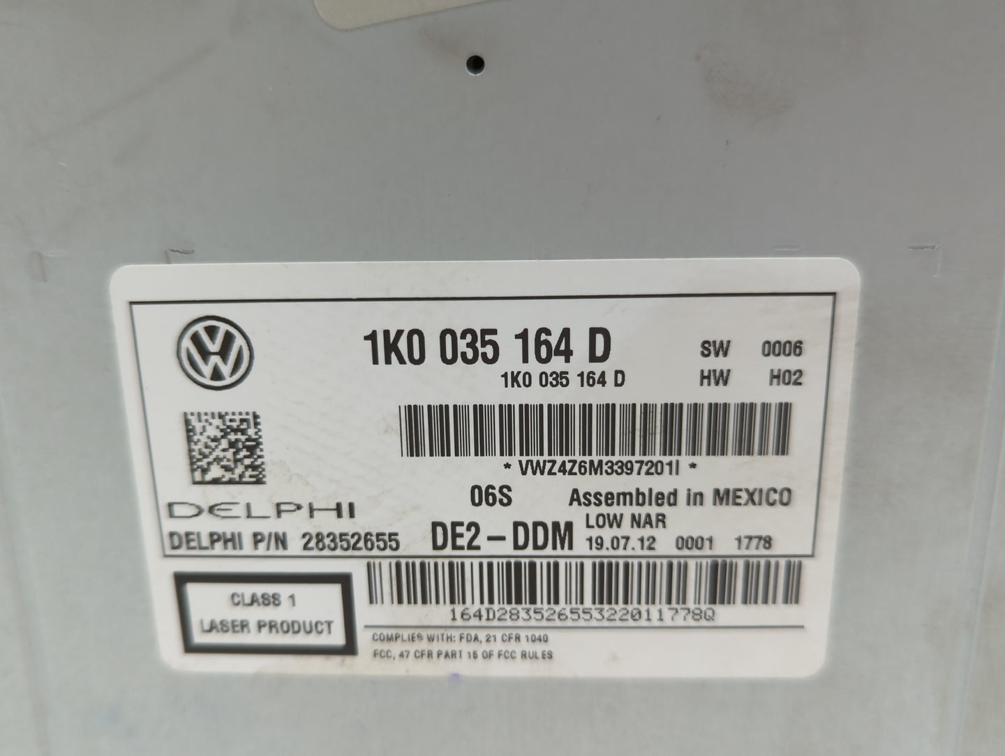 2011-2014 Volkswagen Jetta Am Fm Cd Player Radio Receiver - Oemusedautoparts1.com