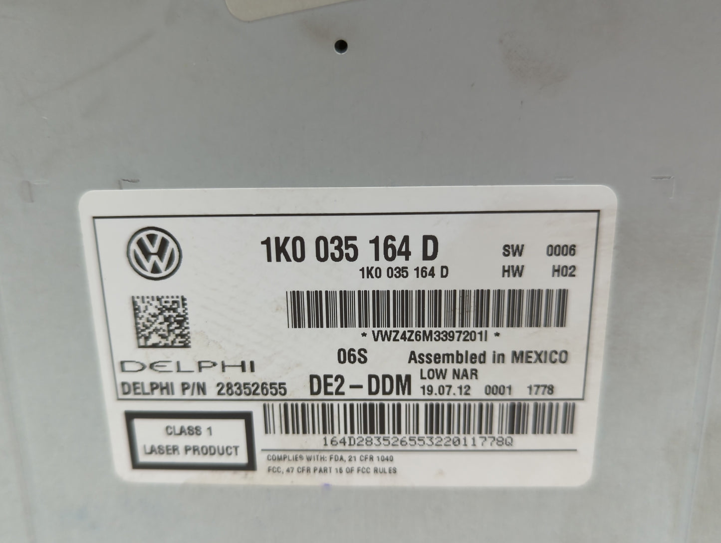 2011-2014 Volkswagen Jetta Am Fm Cd Player Radio Receiver - Oemusedautoparts1.com