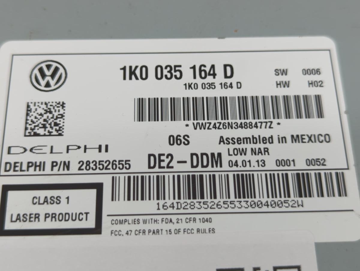 2011-2014 Volkswagen Jetta Am Fm Cd Player Radio Receiver 481363 - Oemusedautoparts1.com