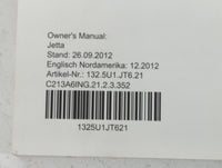 2013 Volkswagen Jetta Owners Manual Book Guide P/N:1325U1JT621 OEM Used Auto Parts - Oemusedautoparts1.com