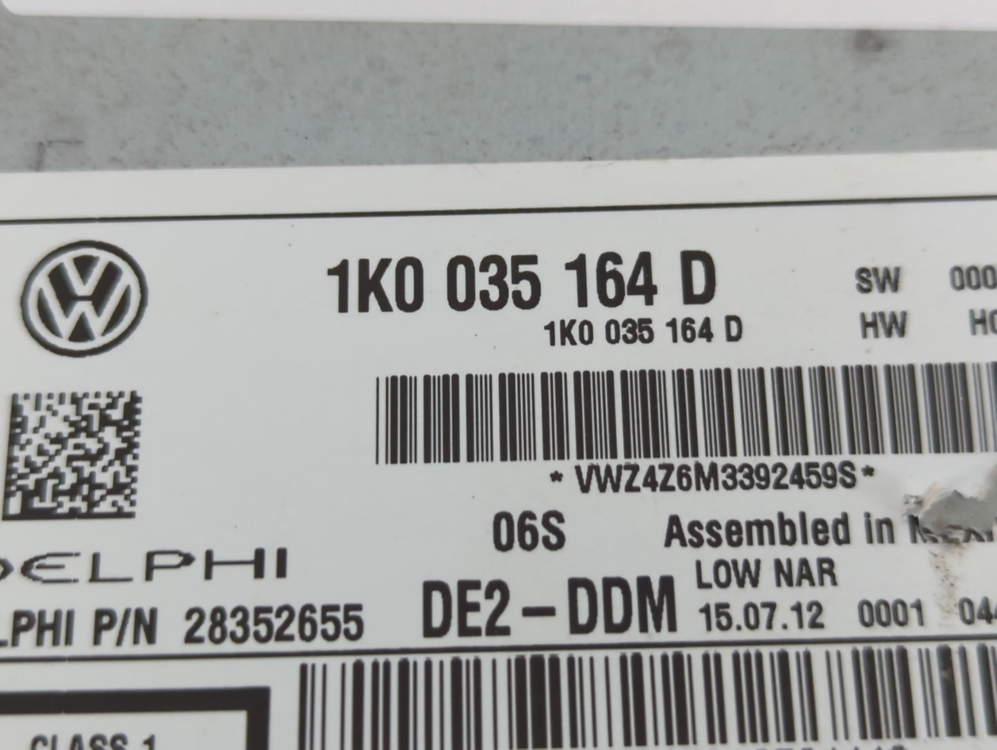 2011-2014 Volkswagen Jetta Am Fm Cd Player Radio Receiver - Oemusedautoparts1.com