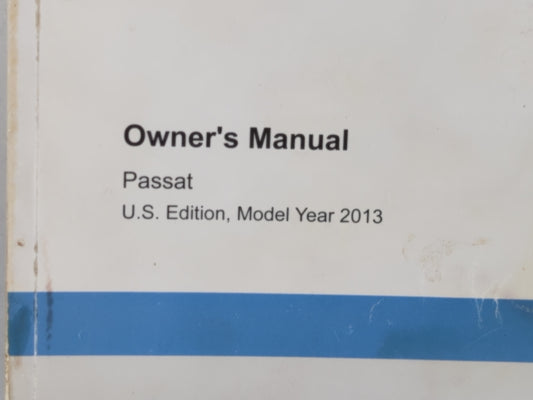 2013 Volkswagen Passat Owners Manual Book Guide P/N:1315U1NMS21 OEM Used Auto Parts