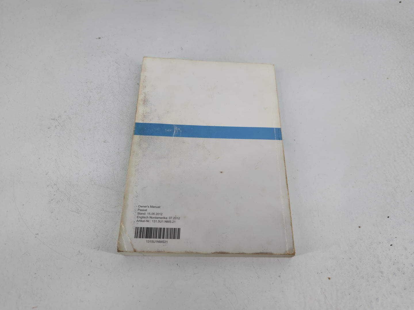2013 Volkswagen Passat Owners Manual Book Guide P/N:1315U1NMS21 OEM Used Auto Parts - Oemusedautoparts1.com