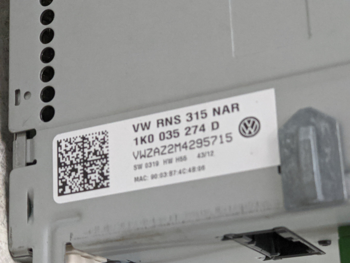 2013-2014 Volkswagen Passat Radio AM FM Cd Player Receiver Replacement P/N:1K0 035 274 D Fits Fits 2012 2013 2014 2015 2016 