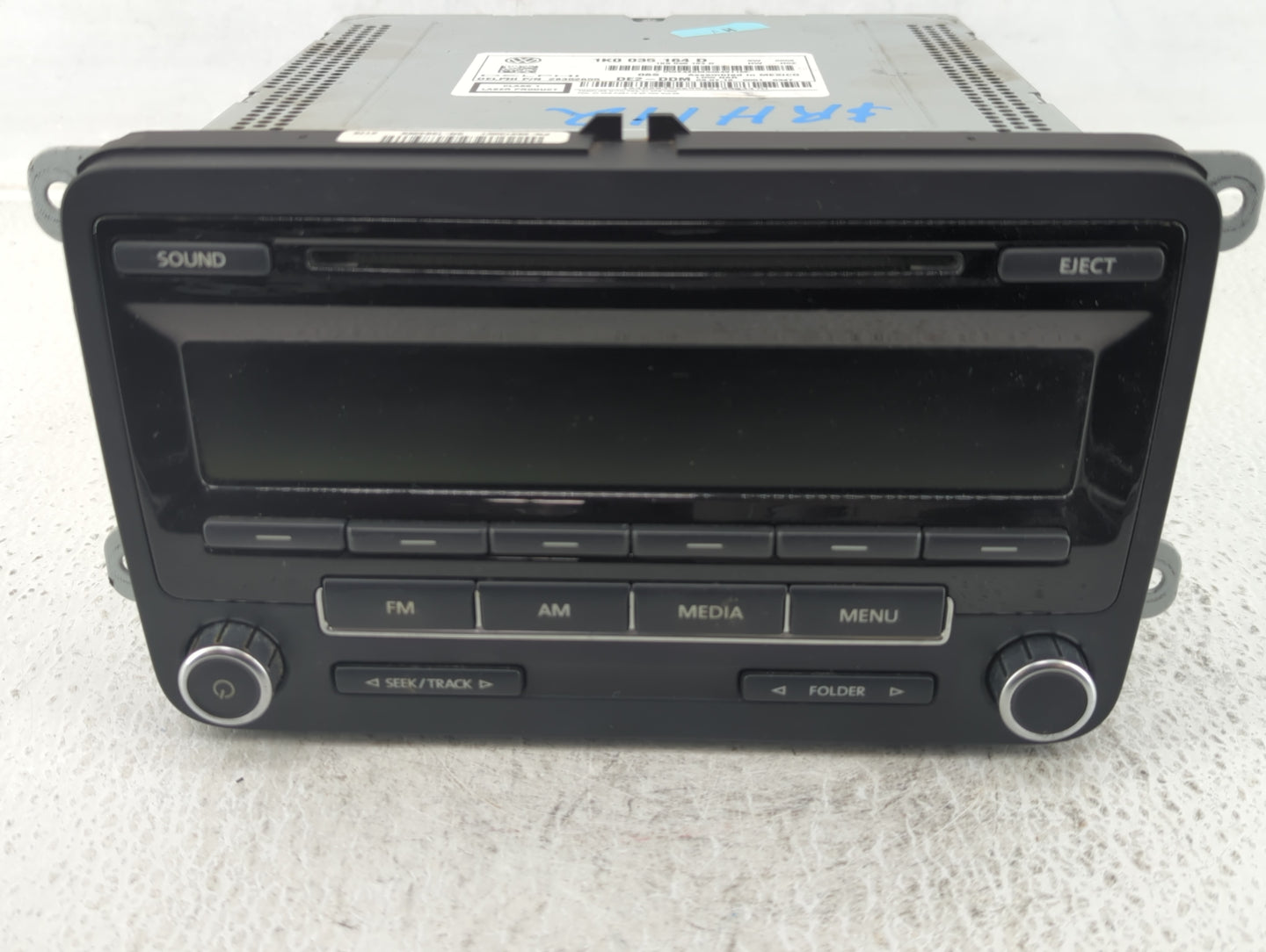 2012-2015 Volkswagen Passat Radio AM FM Cd Player Receiver Replacement P/N:1K0 035 164 D Fits Fits 2011 2012 2013 2014 2015 
