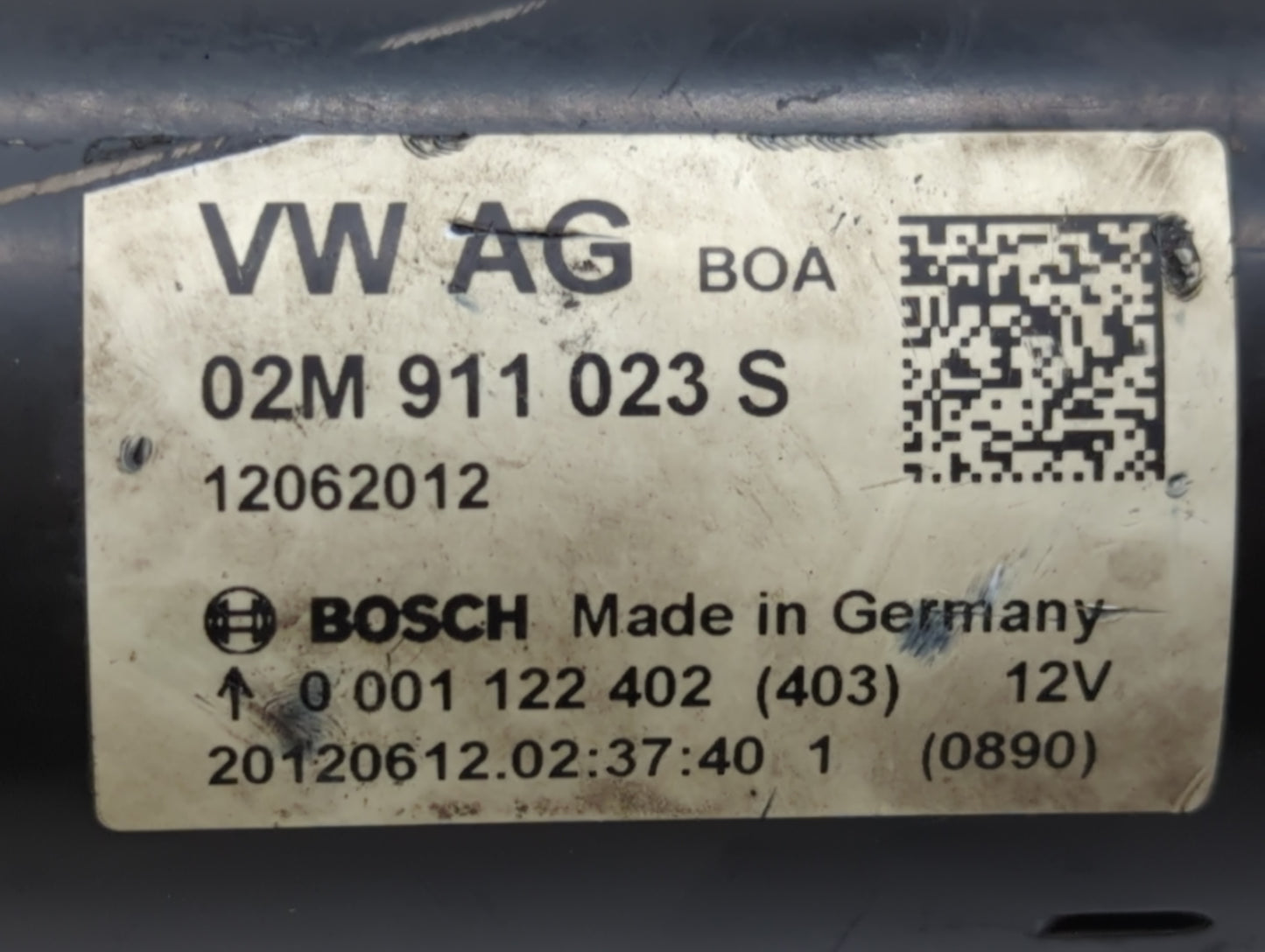 2012-2014 Volkswagen Passat Car Starter Motor Solenoid OEM P/N:02M 911 023 S Fits OEM Used Auto Parts - Oemusedautoparts1.co