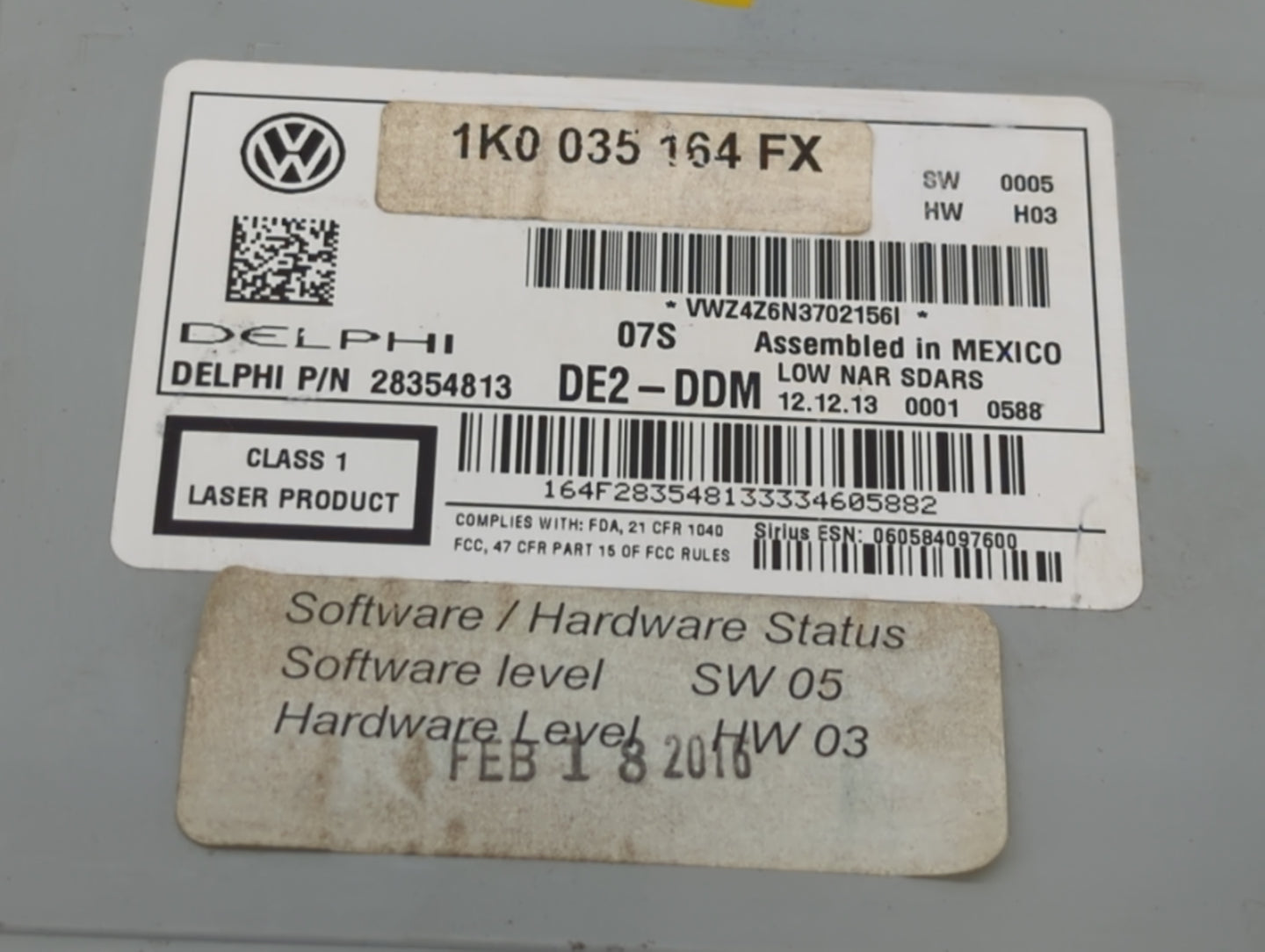 2013-2015 Volkswagen Passat Am Fm Cd Player Radio Receiver - Oemusedautoparts1.com