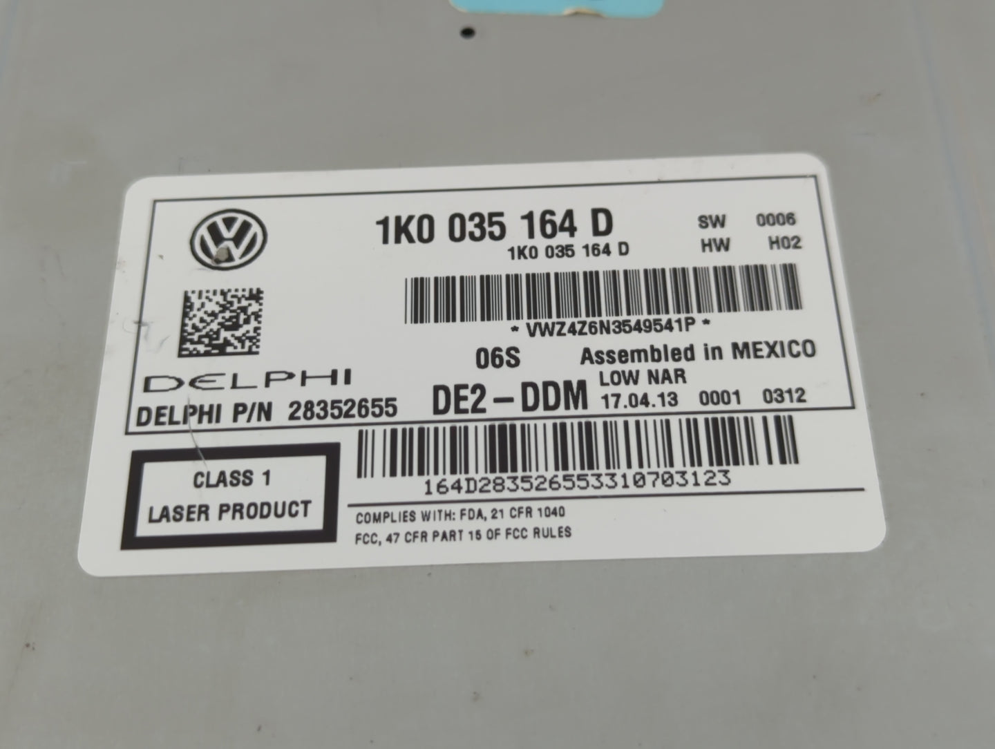 2012-2015 Volkswagen Passat Am Fm Cd Player Radio Receiver - Oemusedautoparts1.com