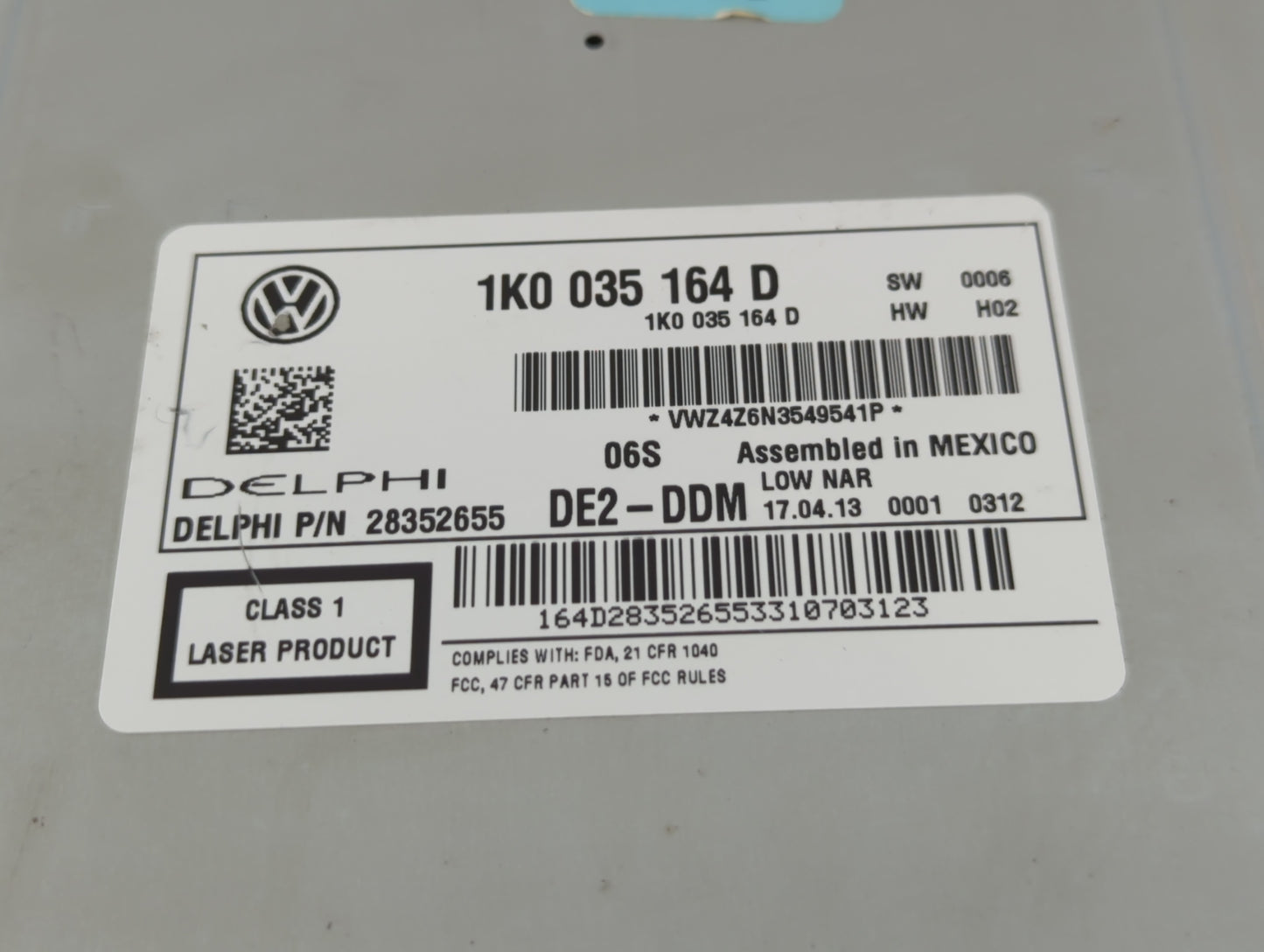 2012-2015 Volkswagen Passat Am Fm Cd Player Radio Receiver - Oemusedautoparts1.com
