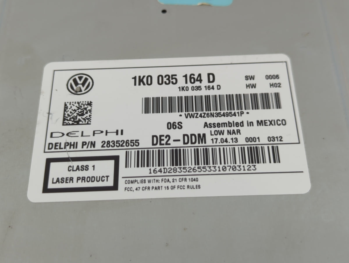2012-2015 Volkswagen Passat Am Fm Cd Player Radio Receiver 744740 - Oemusedautoparts1.com