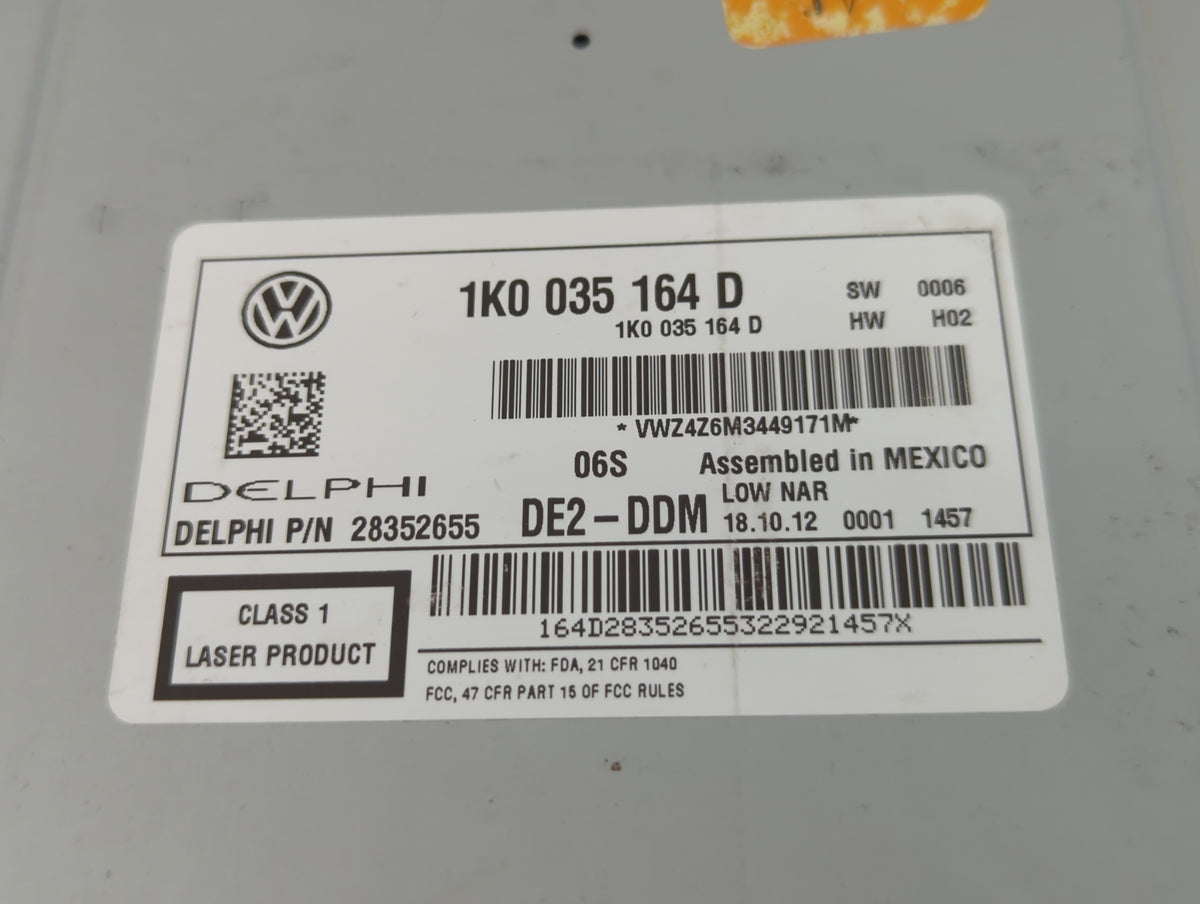 2012-2015 Volkswagen Passat Am Fm Cd Player Radio Receiver 744786 - Oemusedautoparts1.com