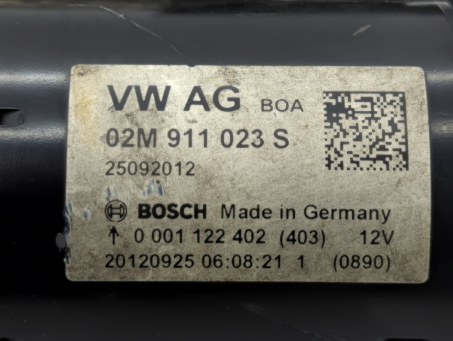 2012-2014 Volkswagen Passat Car Starter Motor Solenoid OEM P/N:02M 911 023 S Fits OEM Used Auto Parts - Oemusedautoparts1.co