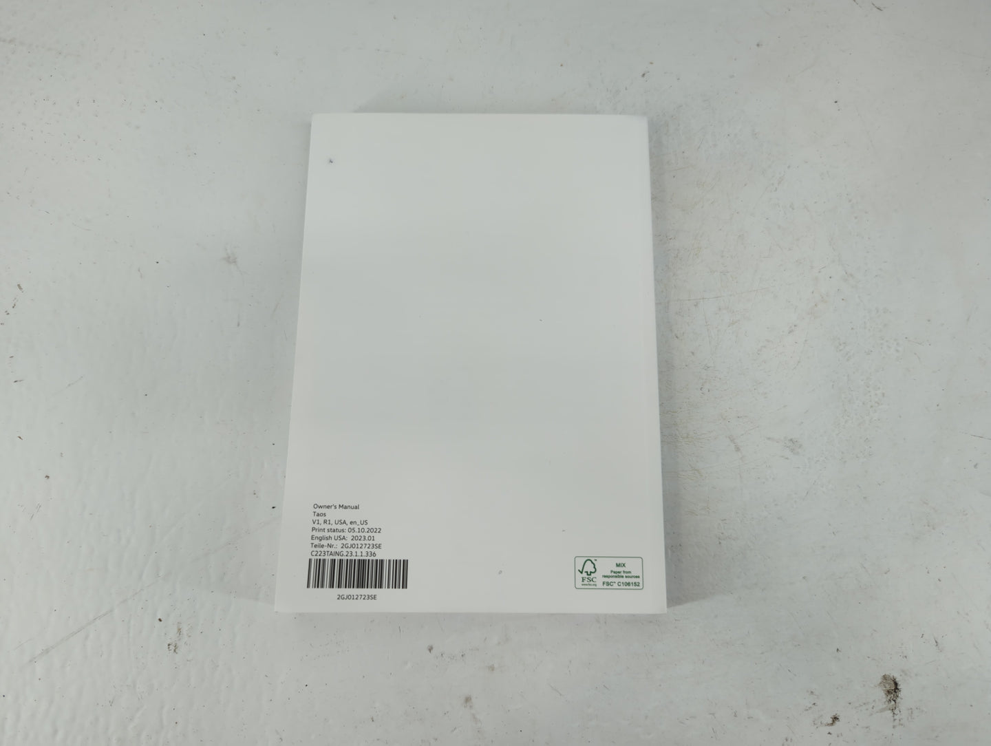 2013 Volkswagen Taos Owners Manual Book Guide P/N:2GJ012723SE OEM Used Auto Parts - Oemusedautoparts1.com