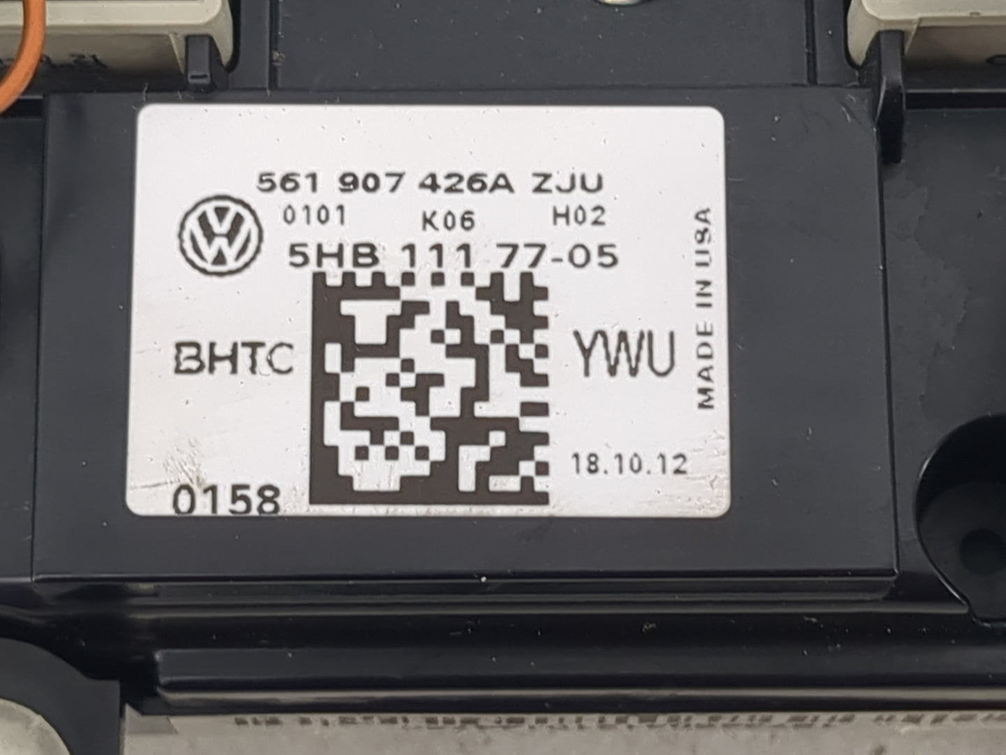 2013-2015 Volkswagen Tiguan Climate Control Module Temperature AC/Heater Replacement P/N:561907426A 5HB11177-05 Fits OEM Use