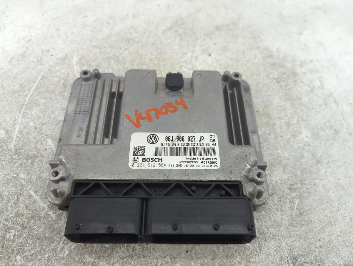 2016 Volkswagen Tiguan PCM Engine Control Computer ECU ECM PCU OEM P/N:06J906027JP 0261S12584, 06J907309A Fits OEM Used Auto