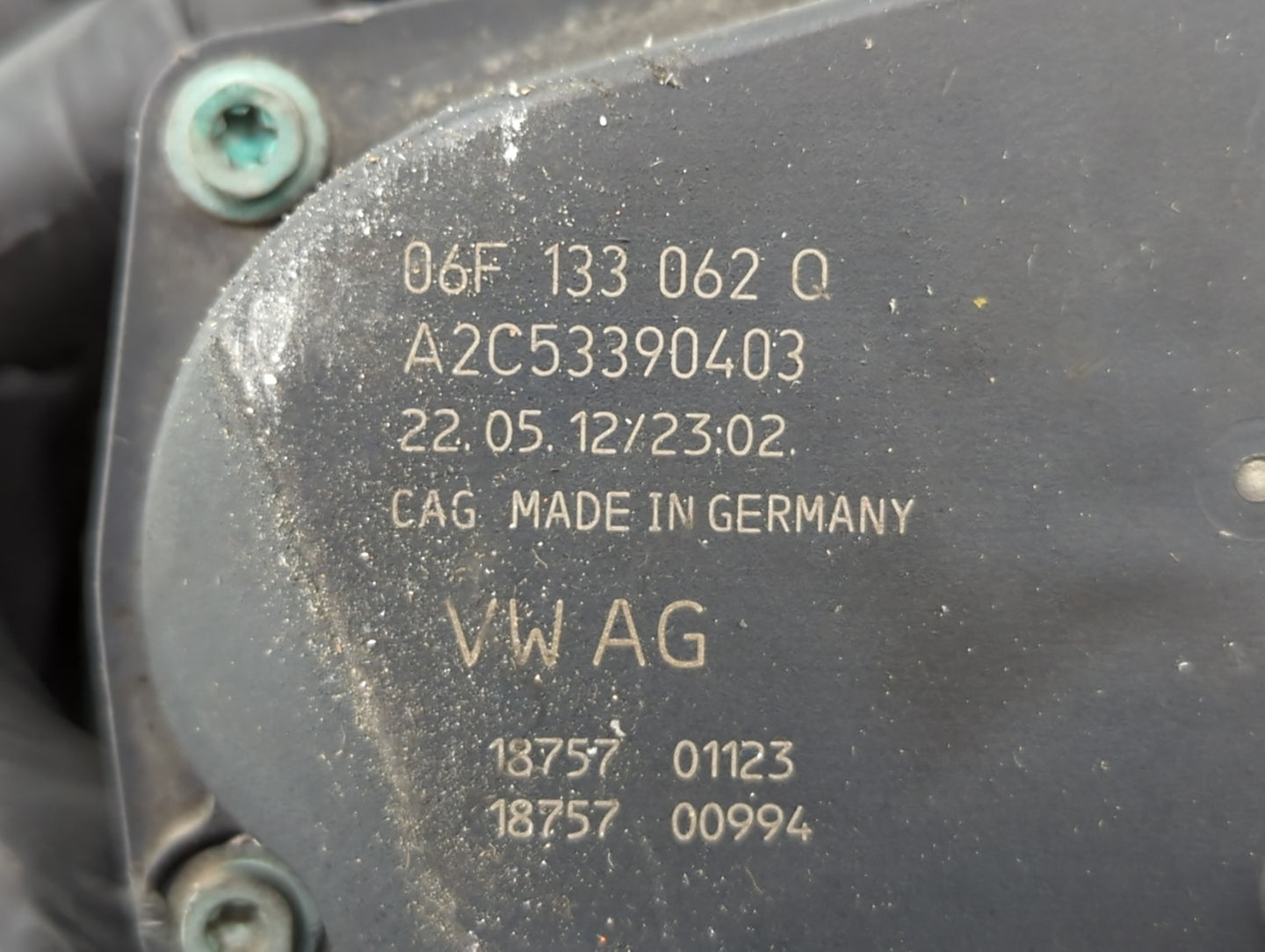 2009-2018 Volkswagen Tiguan Throttle Body P/N:06F 133 062 G 06F 133 062 Q Fits OEM Used Auto Parts - Oemusedautoparts1.com