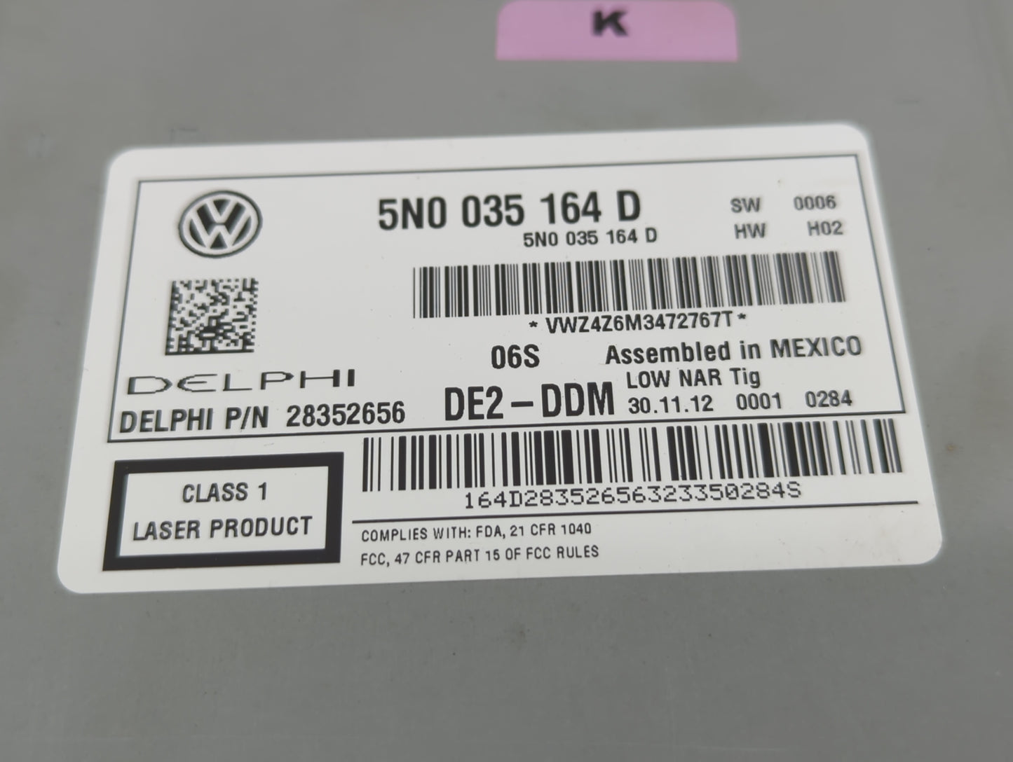 2009-2017 Volkswagen Tiguan Am Fm Cd Player Radio Receiver - Oemusedautoparts1.com