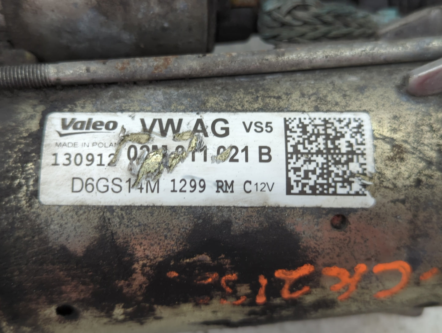 2018 Volkswagen Tiguan Car Starter Motor Solenoid OEM Fits Fits 2012 2013 2014 2015 2016 OEM Used Auto Parts - Oemusedautopa
