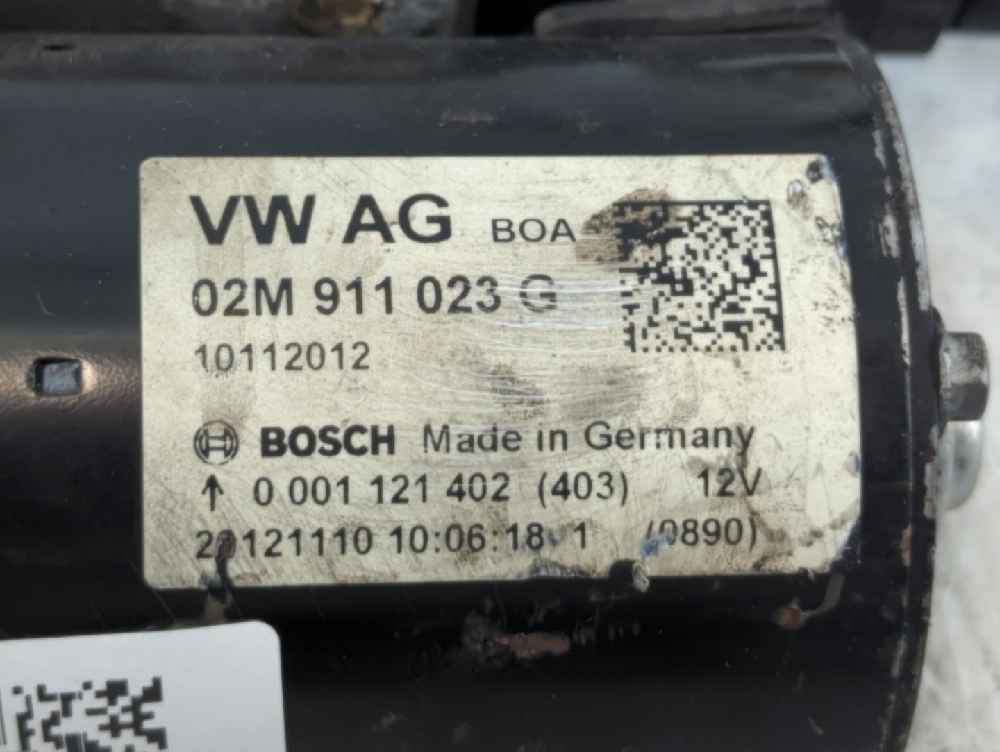 2009-2017 Volkswagen Tiguan Car Starter Motor Solenoid OEM P/N:02M 911 023 G Fits OEM Used Auto Parts - Oemusedautoparts1.co