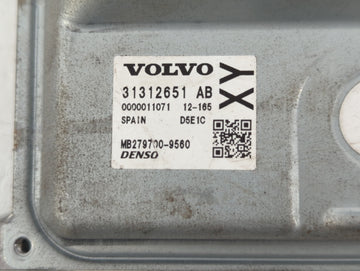 2013-2016 Volvo S60 PCM Engine Control Computer ECU ECM PCU OEM P/N:MB279700-9560 31312651 AB Fits Fits 2013 2014 2015 2016 OEM Used Auto Parts
