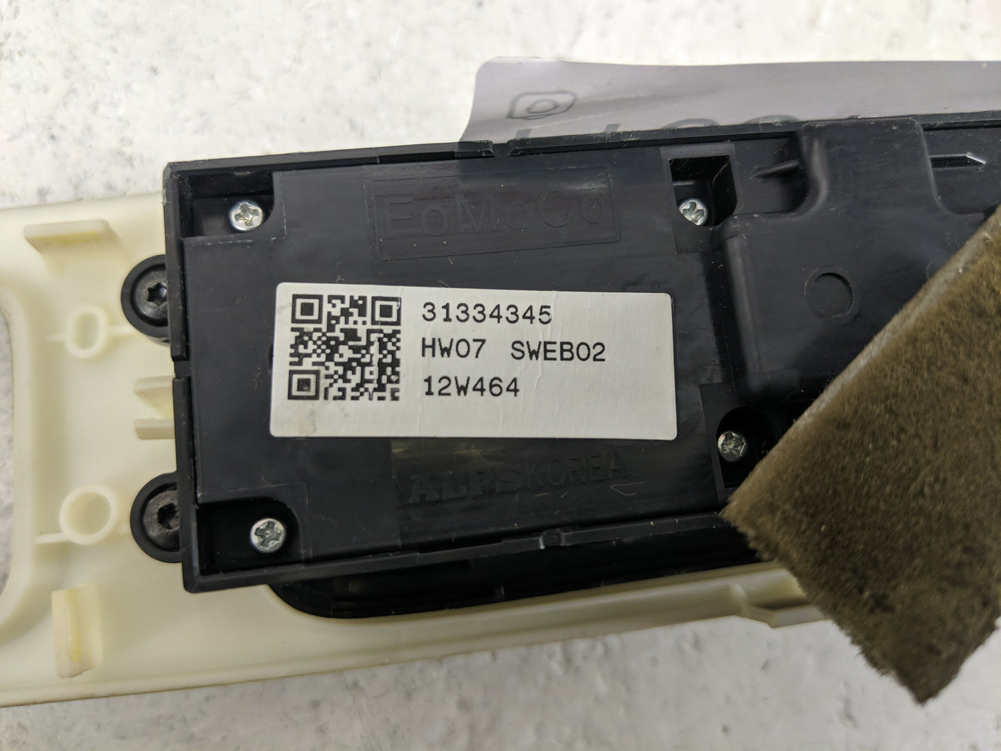 2013 Volvo V60 Master Power Window Switch Replacement Driver Side Left P/N:31334345 31334346 Fits Fits 2011 2012 OEM Used Au
