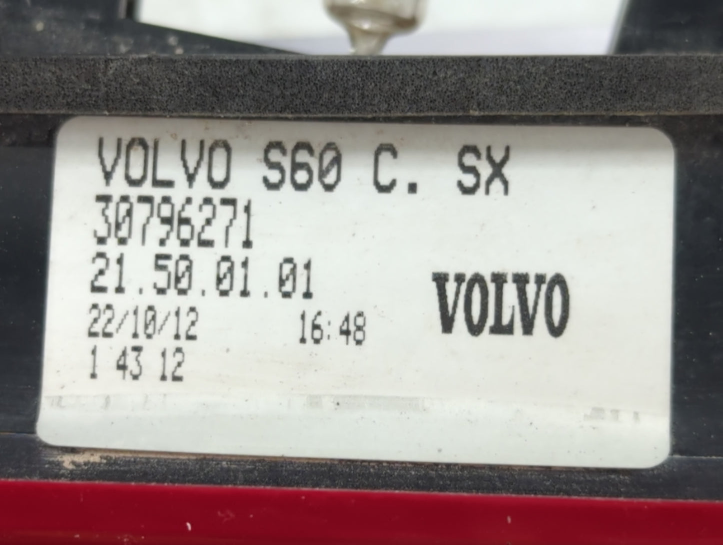 2013 Volvo V60 Tail Light Assembly Driver Left OEM P/N:30796271 Fits Fits 2011 2012 2014 2015 2016 2017 2018 OEM Used Auto P