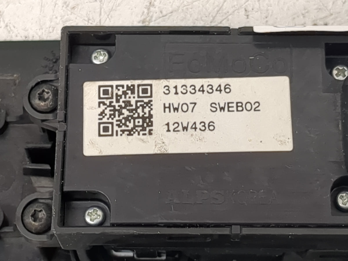 2013 Volvo V60 Master Power Window Switch Replacement Driver Side Left P/N:31334346 Fits Fits 2010 2011 2012 OEM Used Auto P